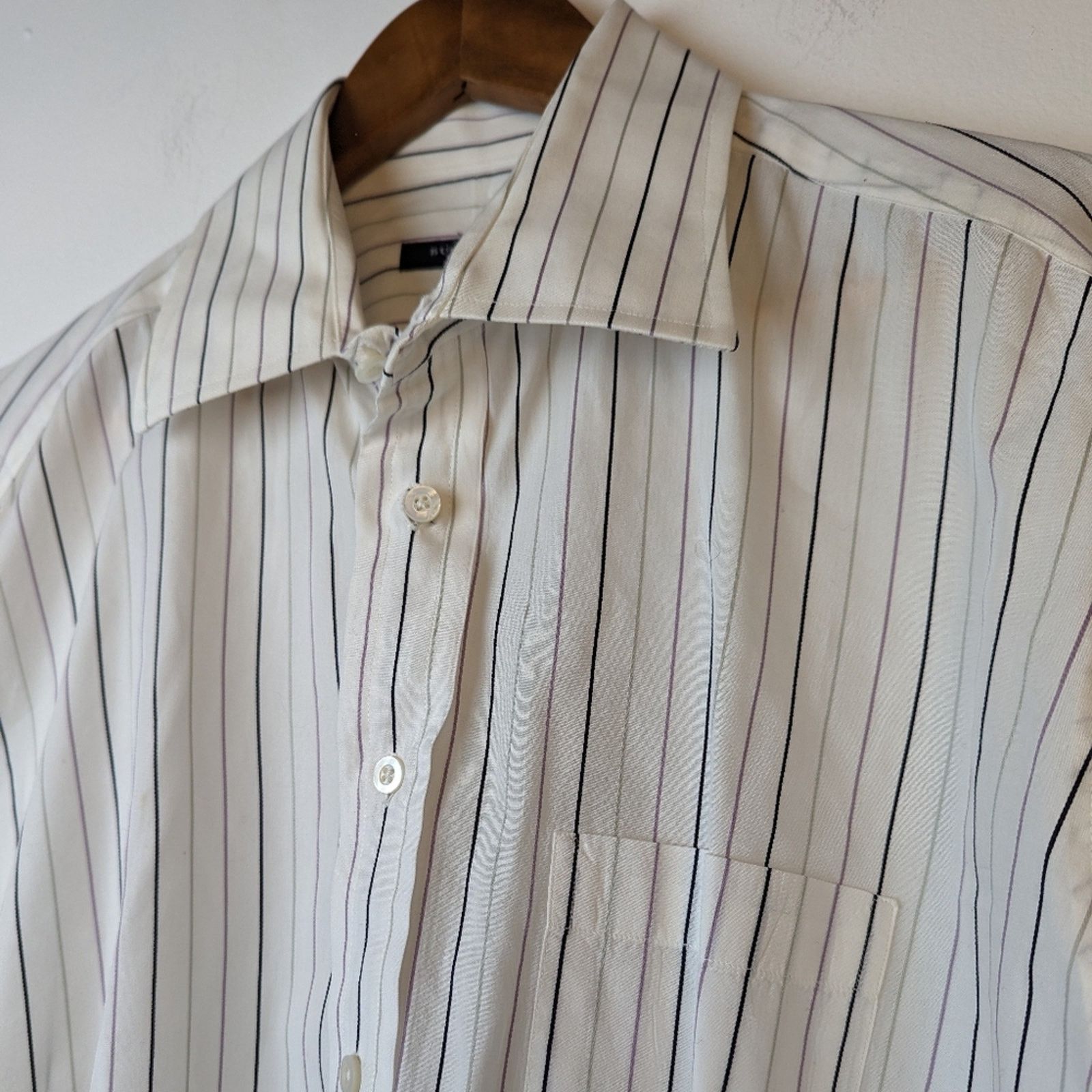 Burberry Burburry London Men's Button Front Shirt - 17 L Size US XL / EU 56 / 4 - 3 Thumbnail