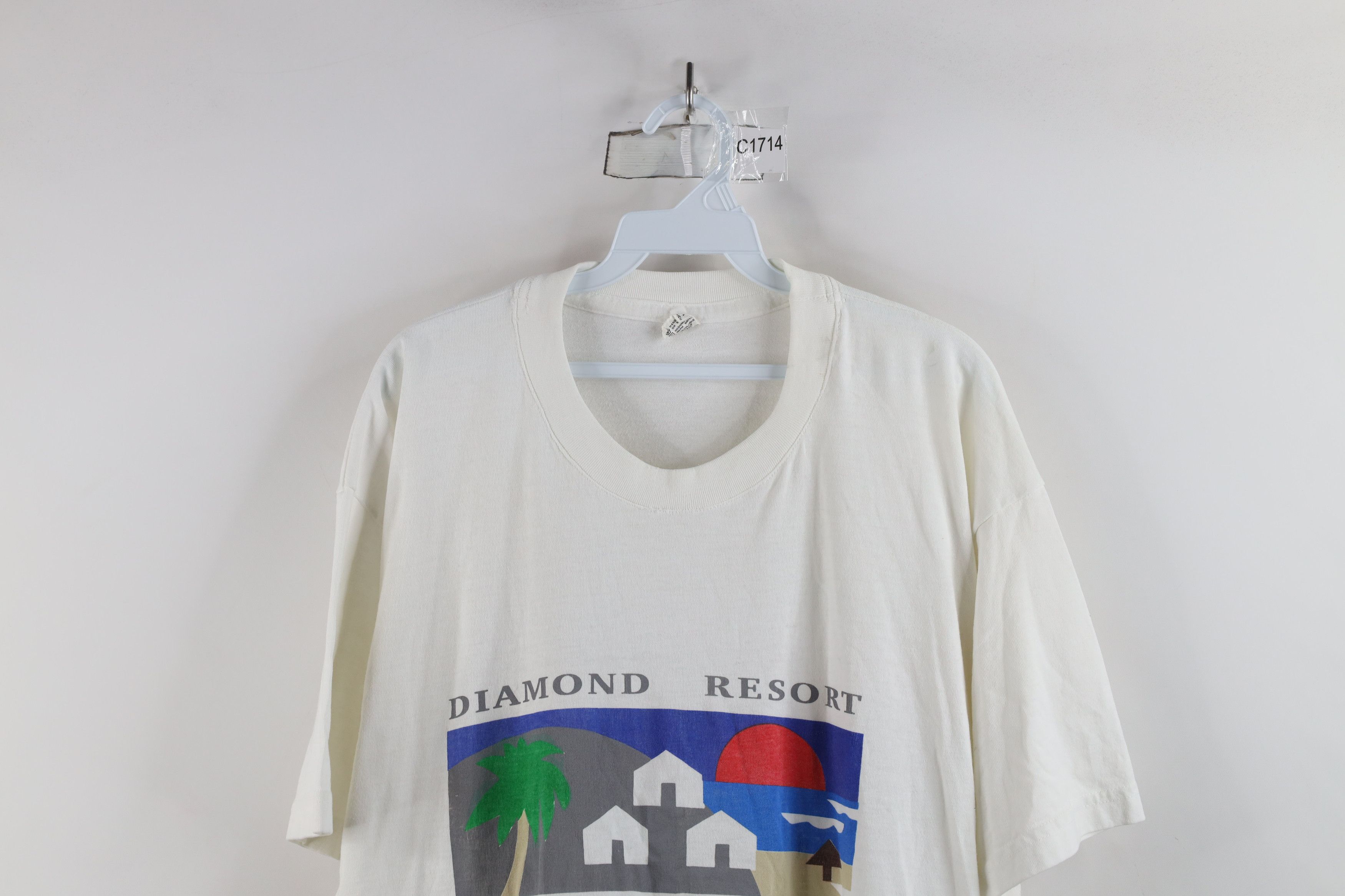 Vintage Vintage 90s Streetwear Diamond Resort Cozumel Mexico T-Shirt Size US XXL / EU 58 / 5 - 2 Thumbnail