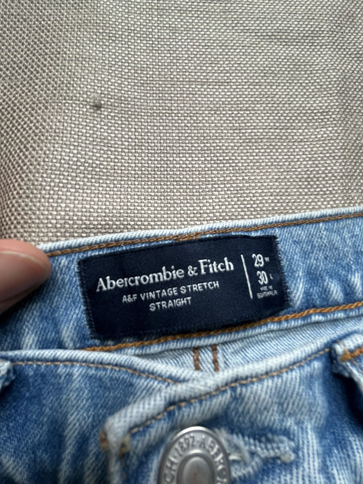 Abercrombie & Fitch × Vintage Abercrombie light wash vintage straight Size US 29 - 4 Thumbnail