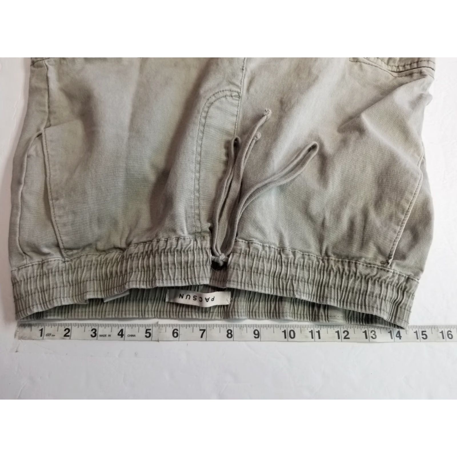 Pacsun PacSun Men Medium Cargo Jogger Pants Gray Elastic Drawstring Waist Pockets Gray Size US 31 - 3 Thumbnail