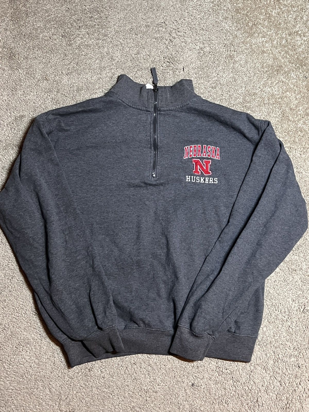 Stadium Goods Nebraska Unisex Quarterzip Gray Size L / US 10 / IT 46 - 1 Thumbnail