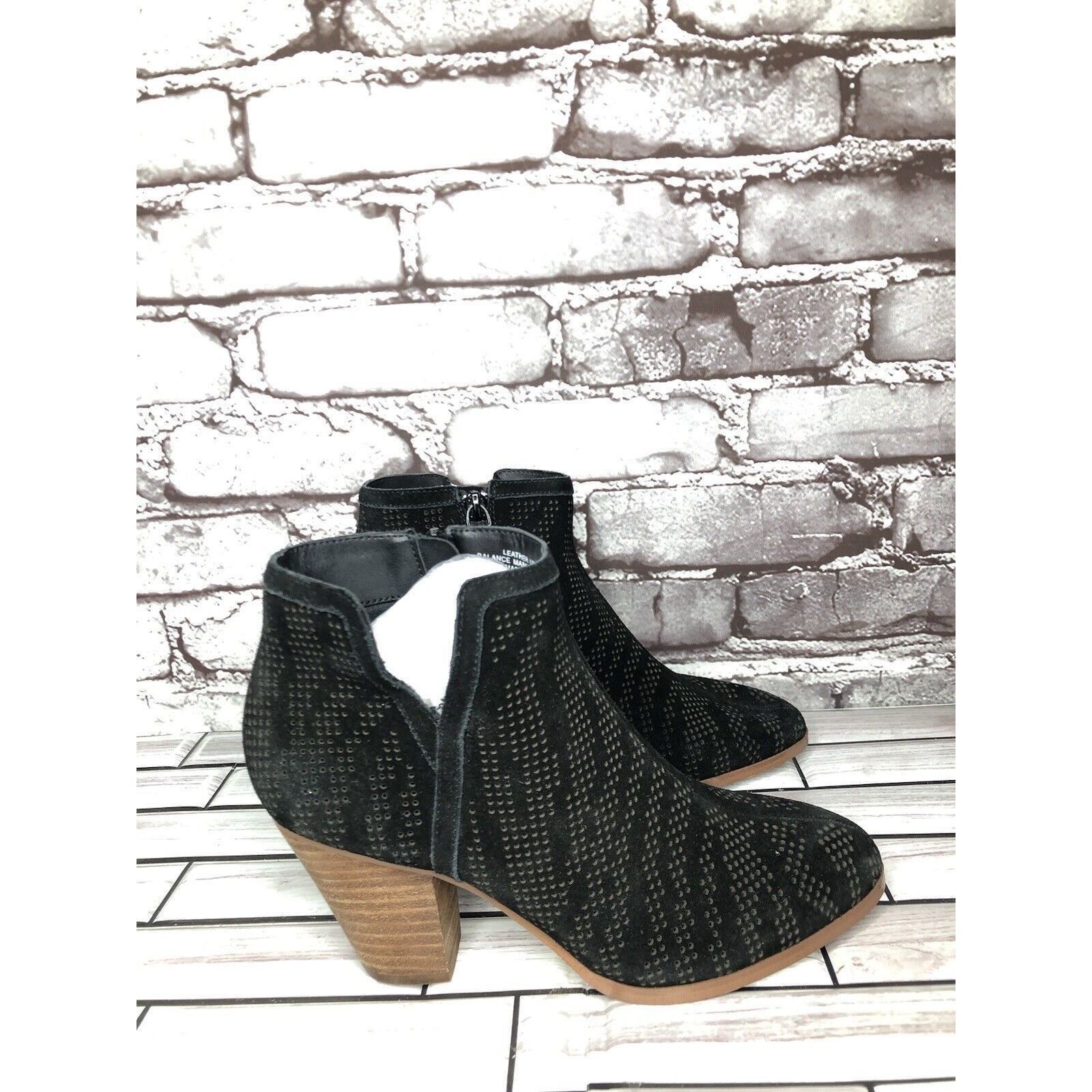 Other Violet & Red Jensen Black Suede Perforated Ankle Boots Block Size US 6 / IT 36 - 12 Thumbnail