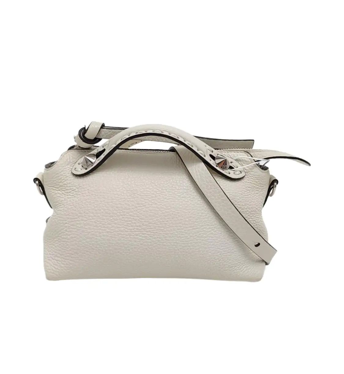 Fendi FENDI By The Way mini white cowhide leather stud shoulder bag silver hardware de Size ONE SIZE - 1 Thumbnail
