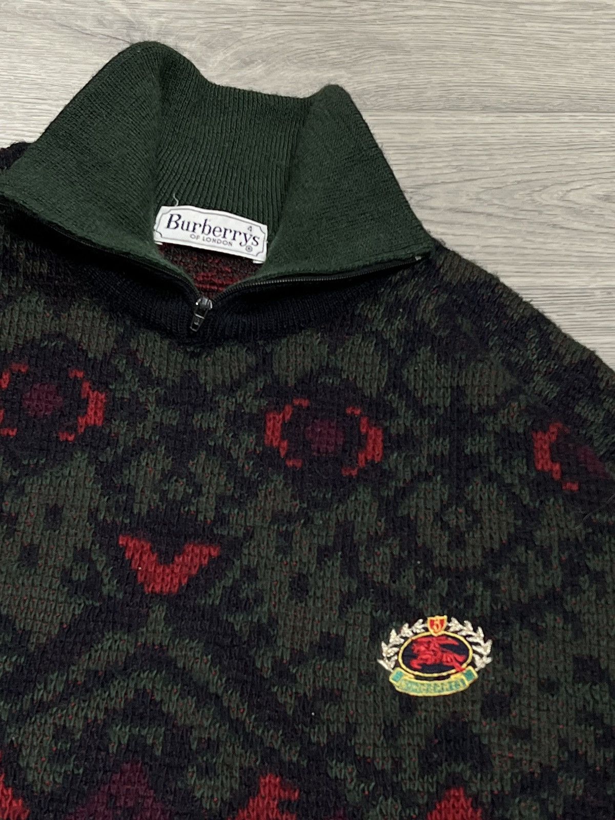 Burberry's Vintage Fair Isle Knit Sweater Size L