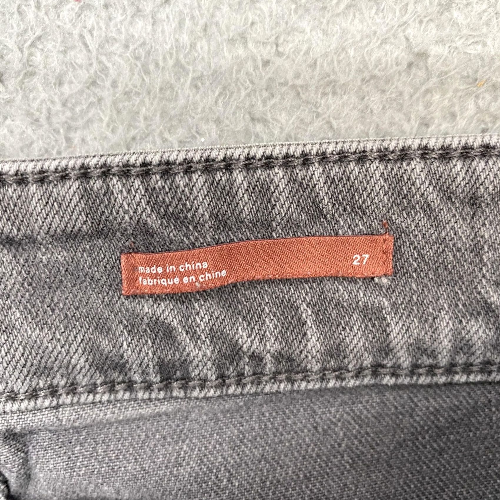 Vintage Pilcro Slouchy Jeans Womens 27 Charcoal Wash Mid Rise Distressed Stretch Denim Jeans for Women 27 in Gray Denim Size 27" / US 4 / IT 40 - 6 Thumbnail