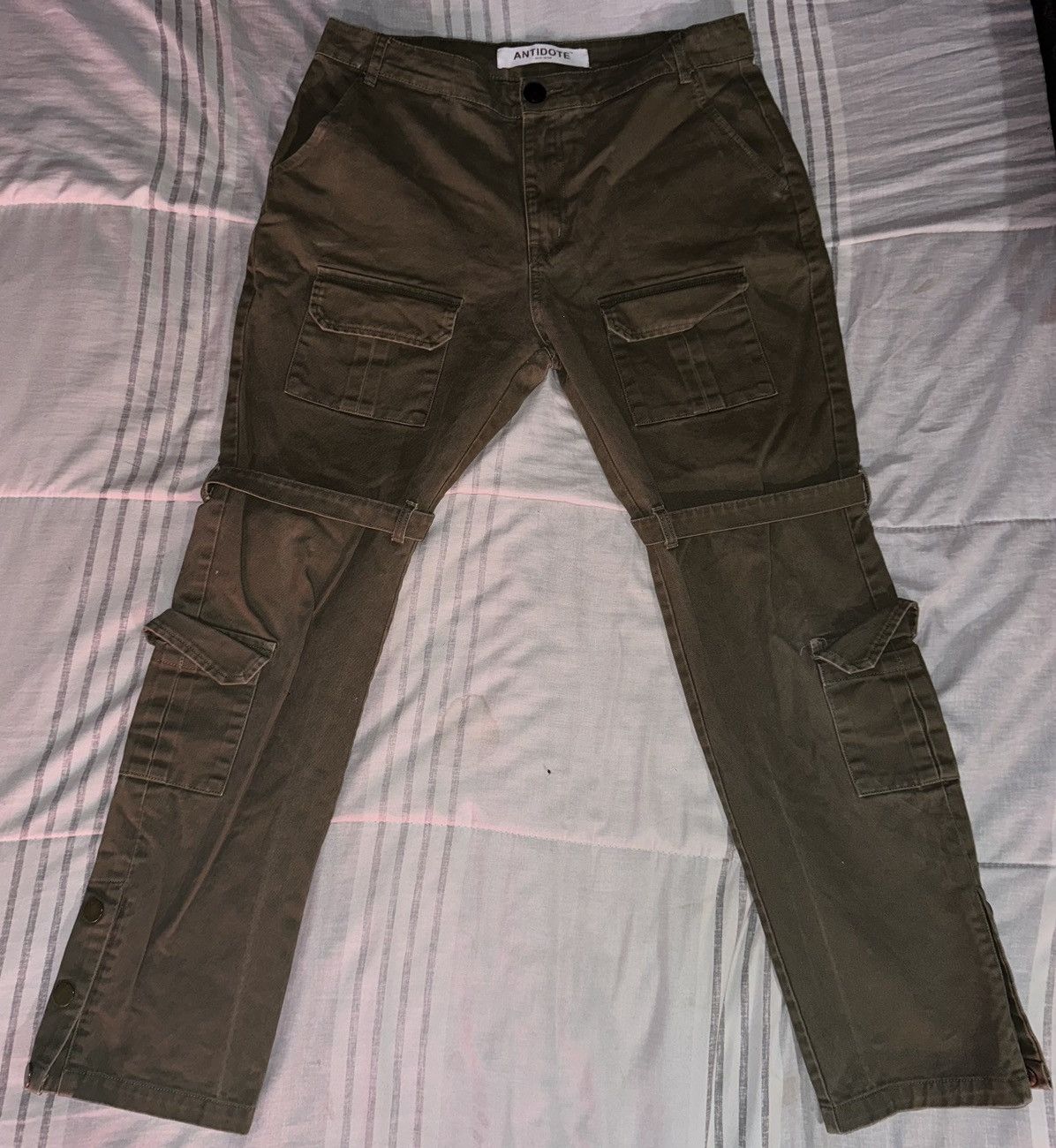 Other Green Strapped Cargo Pants Size 32" / US 10 / IT 46 - 5 Thumbnail