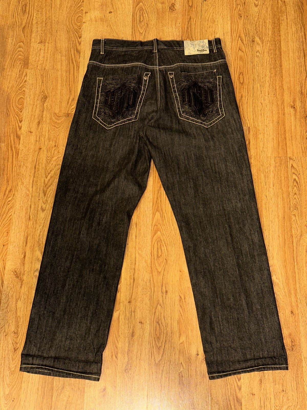 Y2K VTG Southpole Premium Jeans Baggy Embroidered Skate Rave