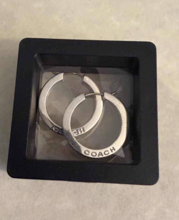 Coach Coach Sterling Silver hoop Earrings Size ONE SIZE - 2 Thumbnail
