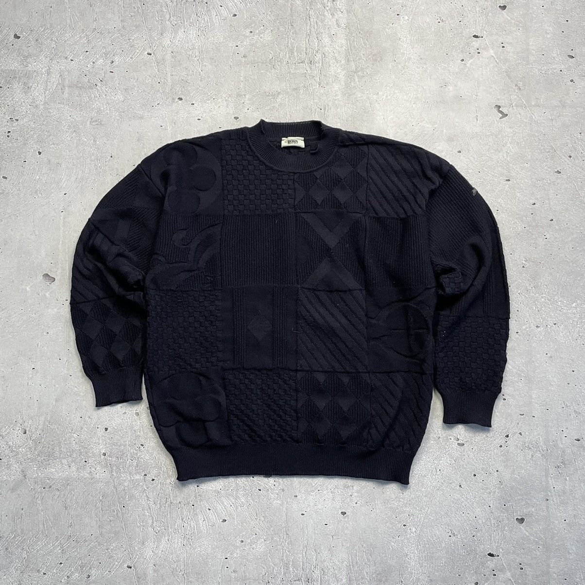 Hugo Boss × Vintage Vintage 90’s Hugo Boss knit Sweater y2k Size US L / EU 52-54 / 3 - 1 Thumbnail