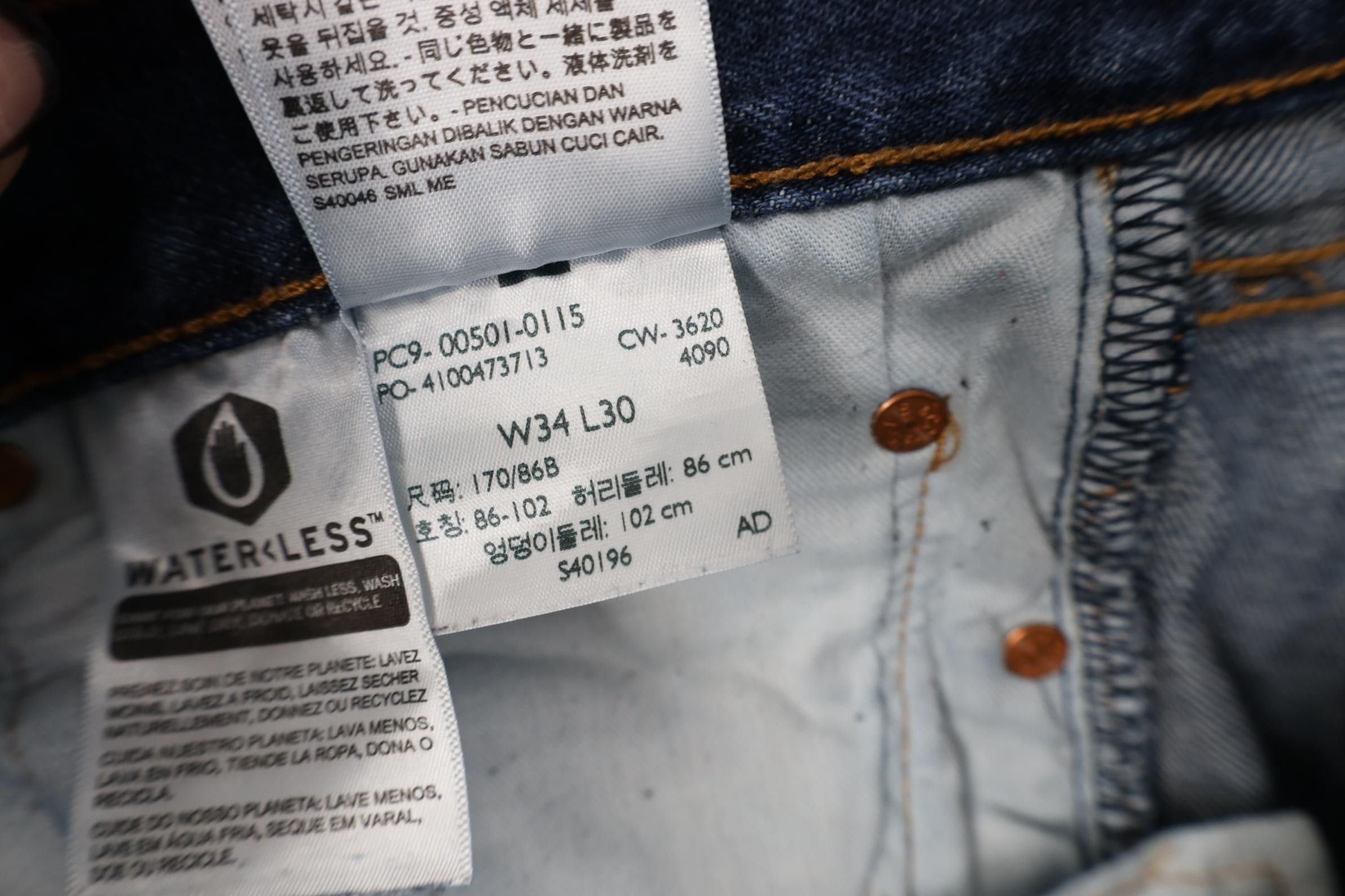 Levi's Vintage Y2K Levis 501xx Button Fly Original Fit Denim Jeans Size US 34 / EU 50 - 8 Thumbnail
