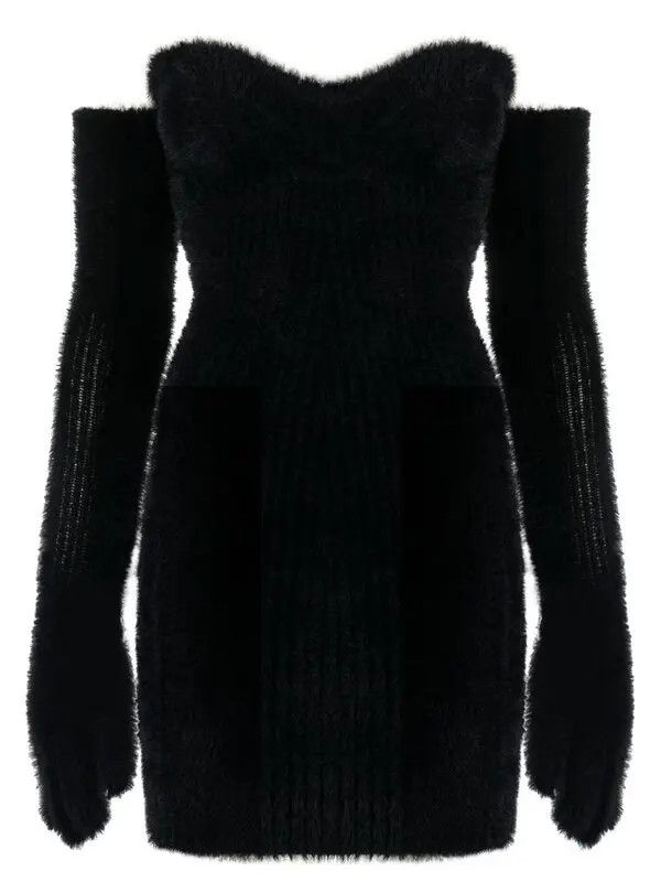 Off-White o1y1125 Mini Dress in Black Size S / US 4 / IT 40 - 1 Thumbnail