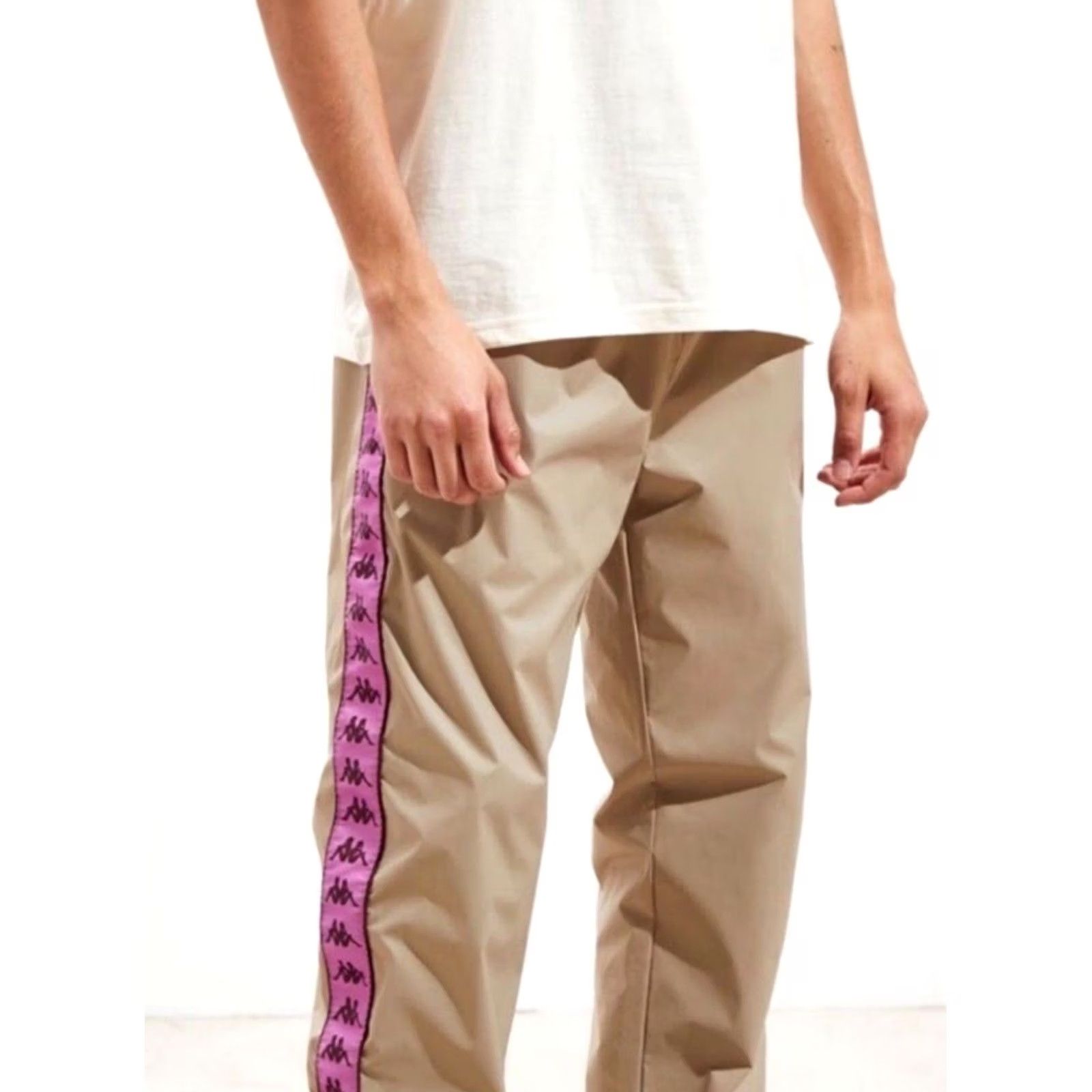 Kappa NEW Kappa Banda Logo Wind Pant Joggers Unisex SZ Small Urban Outfitters Zip Ankle Size US 29 - 3 Thumbnail