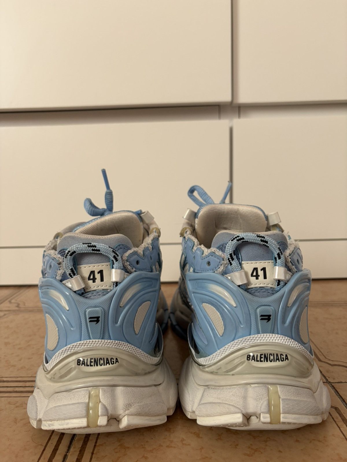 Balenciaga Balenciaga Runner (blue-white) Size US 8 / EU 41 - 5 Thumbnail