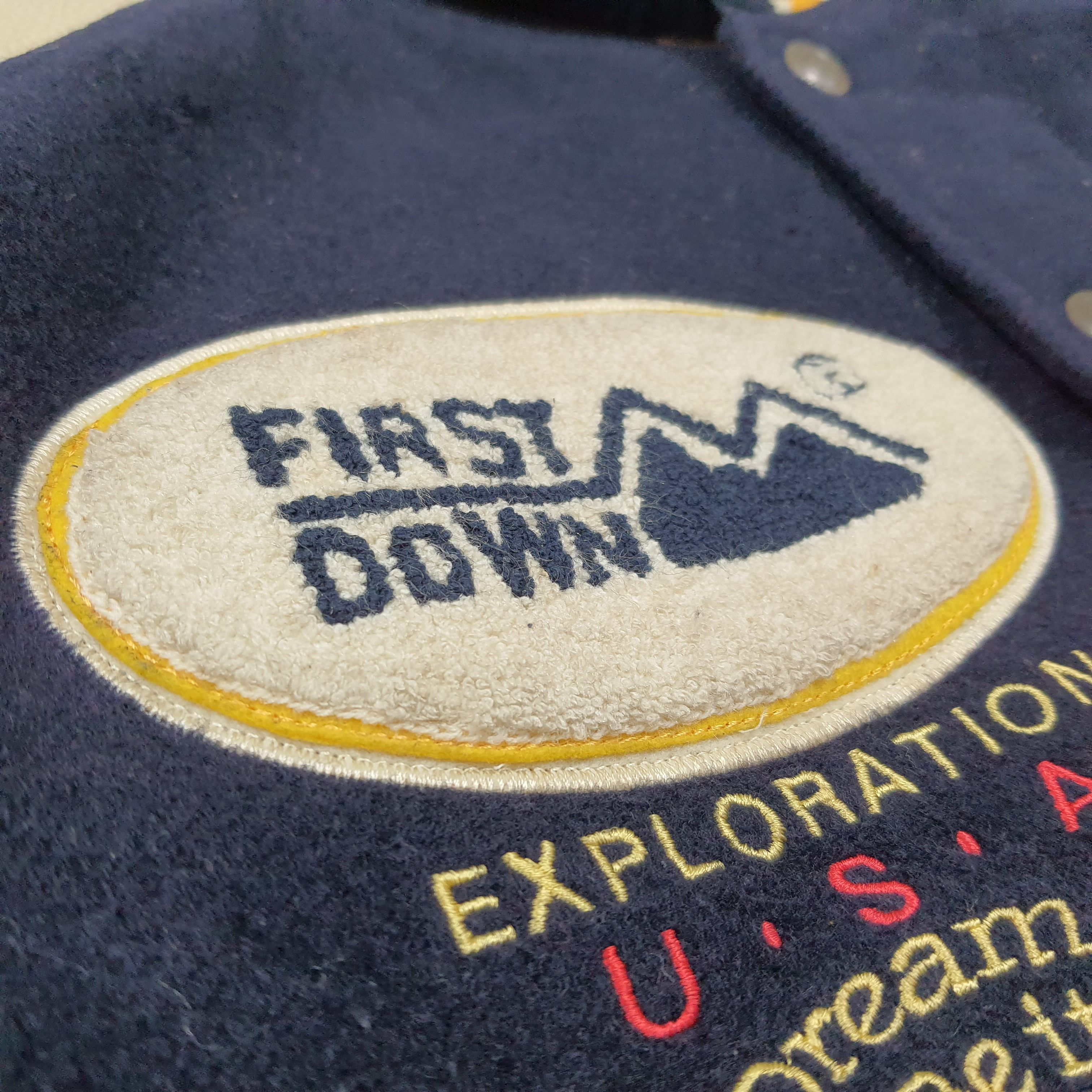 Vintage Vintage First Down Exploration USA Letterman Jacket C291N34 Size US L / EU 52-54 / 3 - 3 Thumbnail