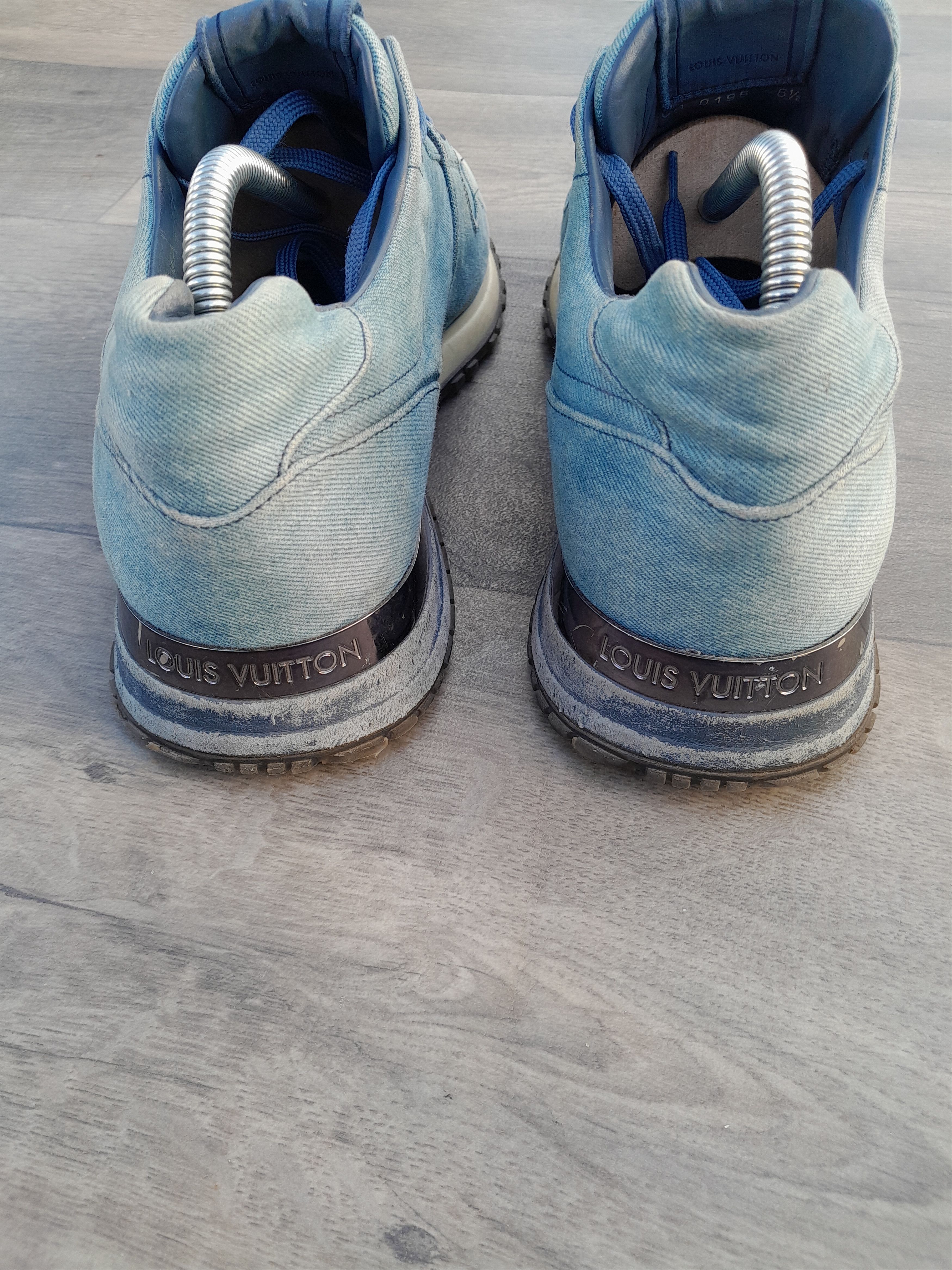 Louis Vuitton Louis Vuitton Run Away sneakers in blue denim. Size US 7.5 / EU 40-41 - 5 Thumbnail