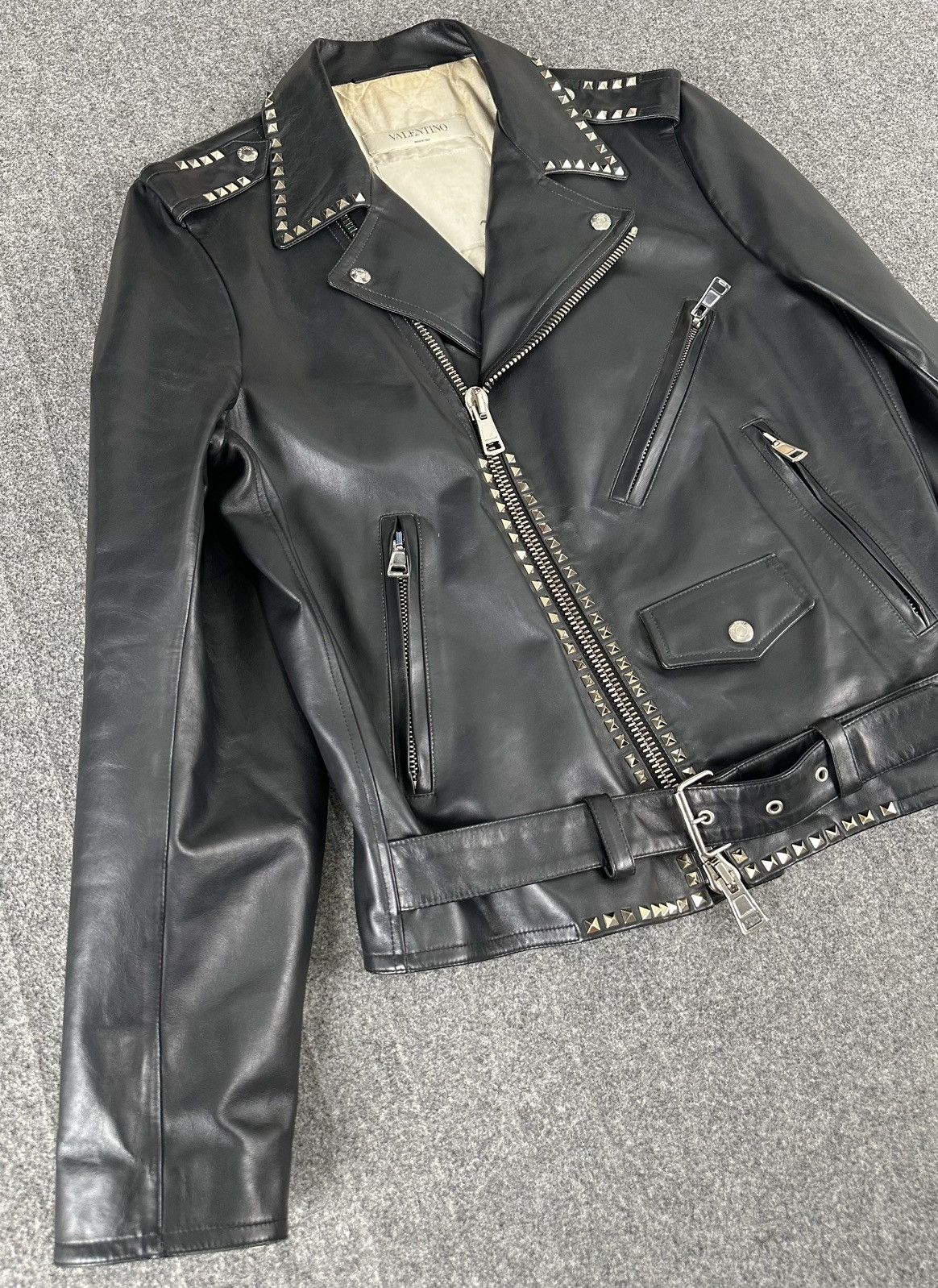 Valentino Valentino - Rockstud Biker Leather Jacket - Embellished Size US L / EU 52-54 / 3 - 3 Thumbnail