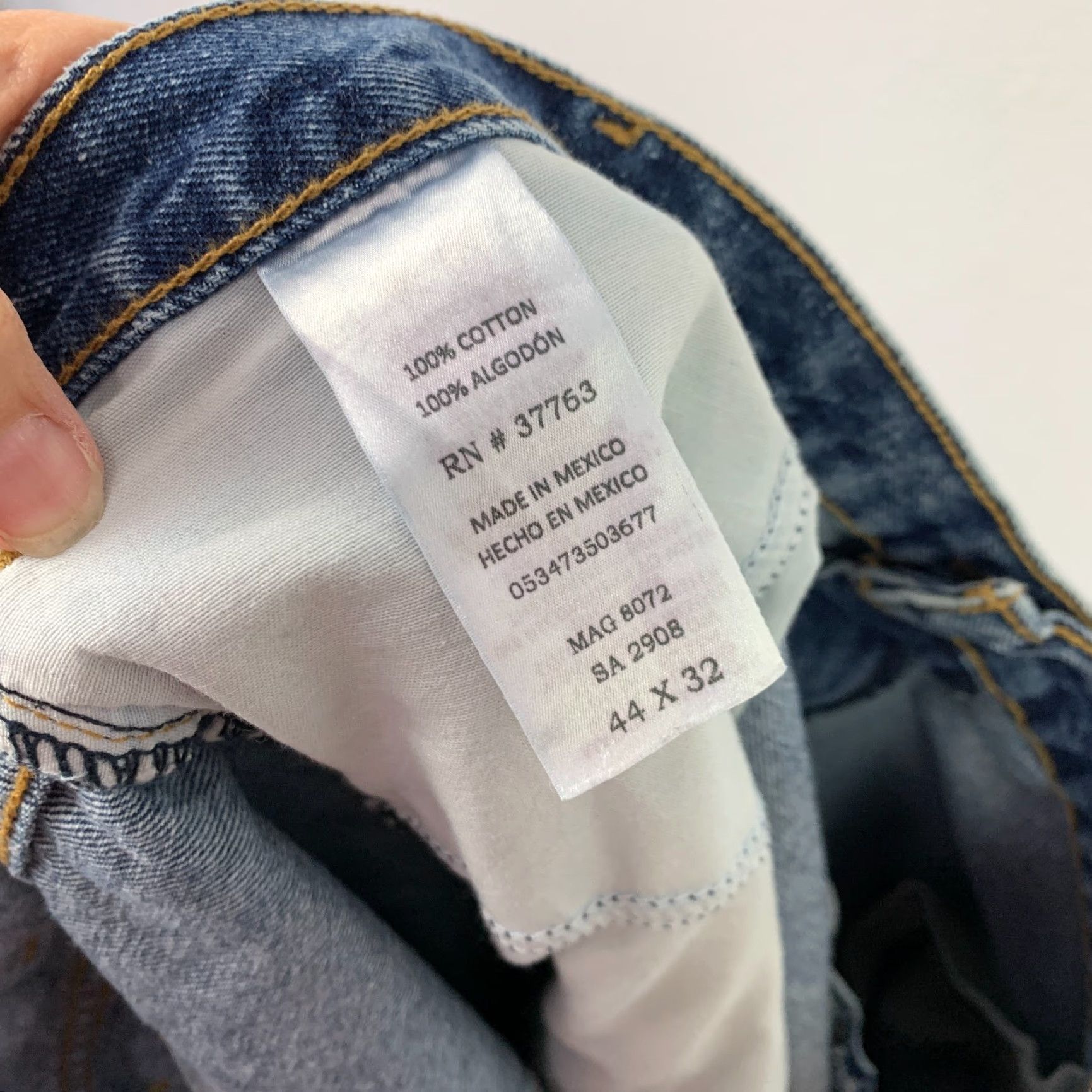 Vintage VINTAGE Member's Mark Jeans Men Big & Tall 44x32 Blue 100% Cotton Denim Button Zipper Relaxed Straight USA Fall Winter Season Mens Size US 44 / EU 60 - 7 Thumbnail