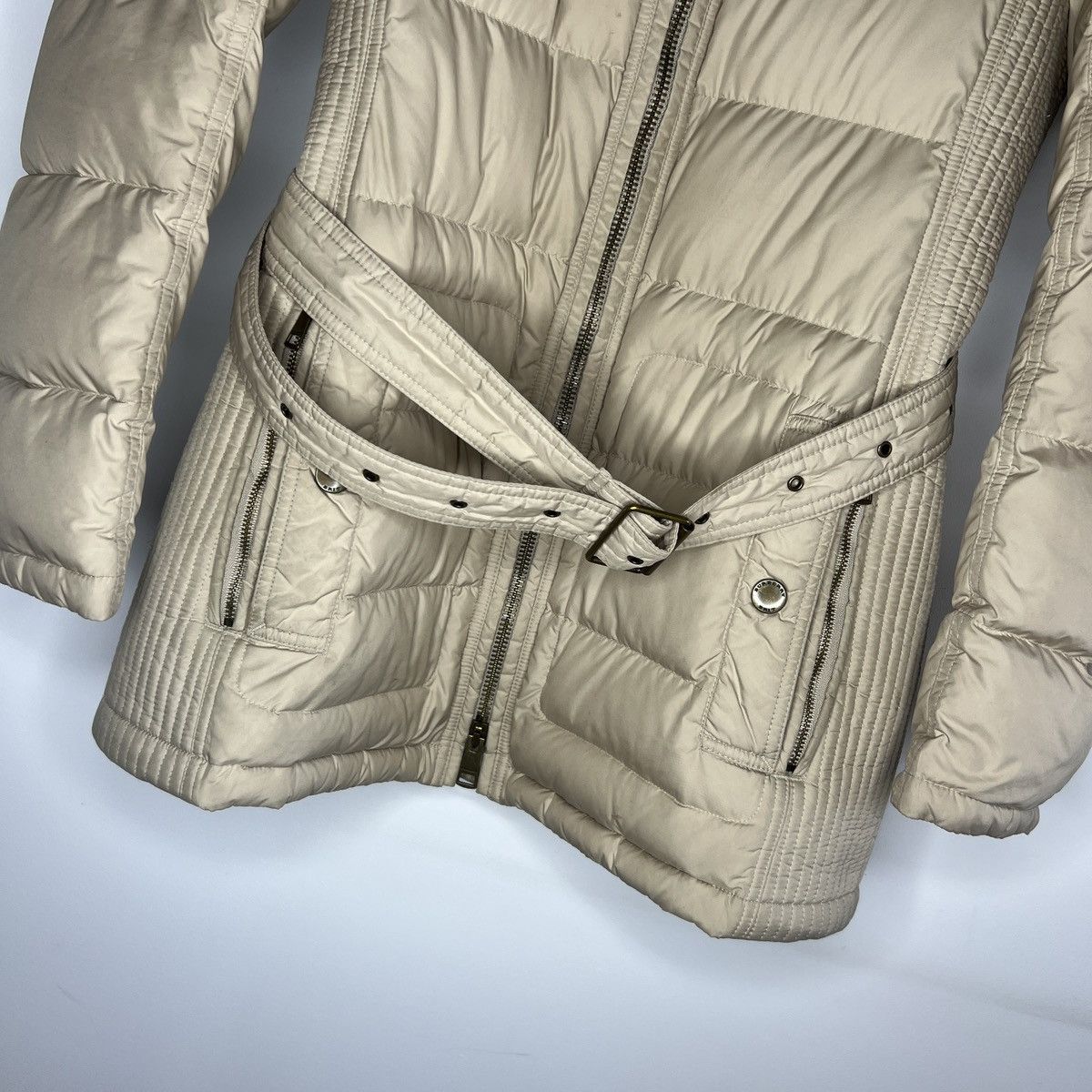 Burberry Burberry Puffer Down Jacket Hooded Nova Check Beige Belted Size M / US 6-8 / IT 42-44 - 4 Thumbnail