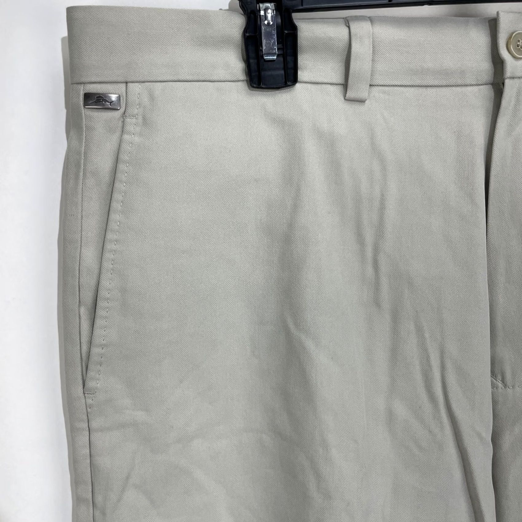 Tommy Bahama Tommy Bahama Shorts Mens 36 Ivory Tan Flat Front Cotton Silk Blend Golf Boating Size US 36 / EU 52 - 2 Thumbnail