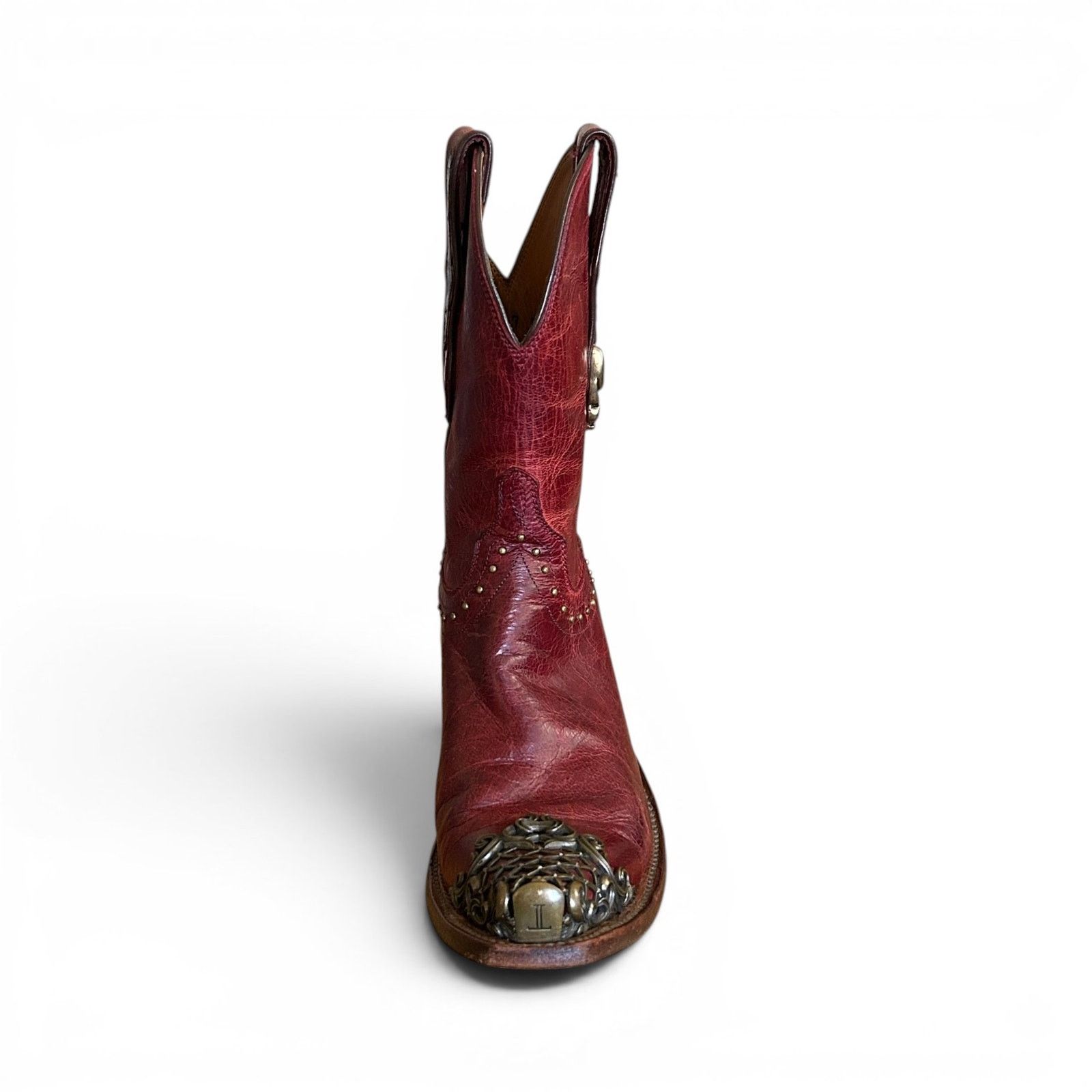 Lucchese Rare Lucchese Classic Filigree Brass Snip Toe Boot Sz 7 Size US 7 / IT 37 - 11 Thumbnail