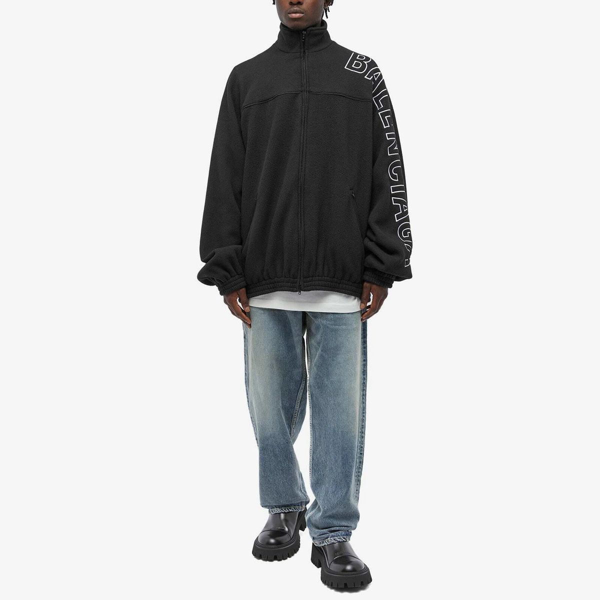 Balenciaga o1bcso1str1124 Outline Tracksuit Jacket in Black Size US M / EU 48-50 / 2 - 4 Thumbnail