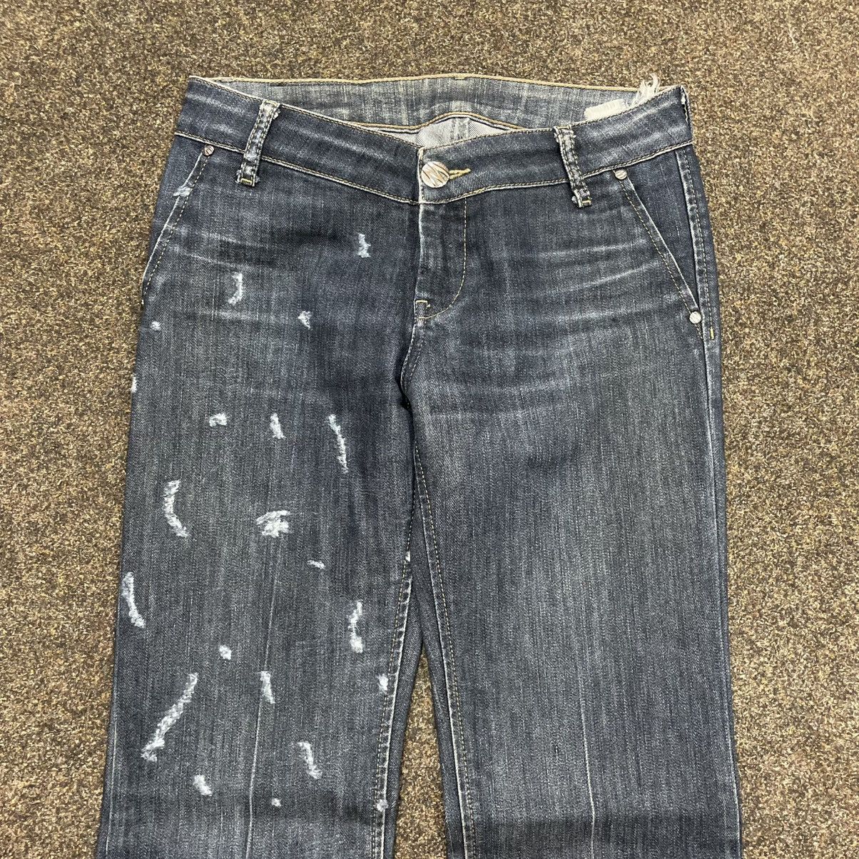 Vintage Y2K Vintage Baggy Wide Leg Distressed Denim Jeans Washed Size 32" / US 10 / IT 46 - 4 Thumbnail