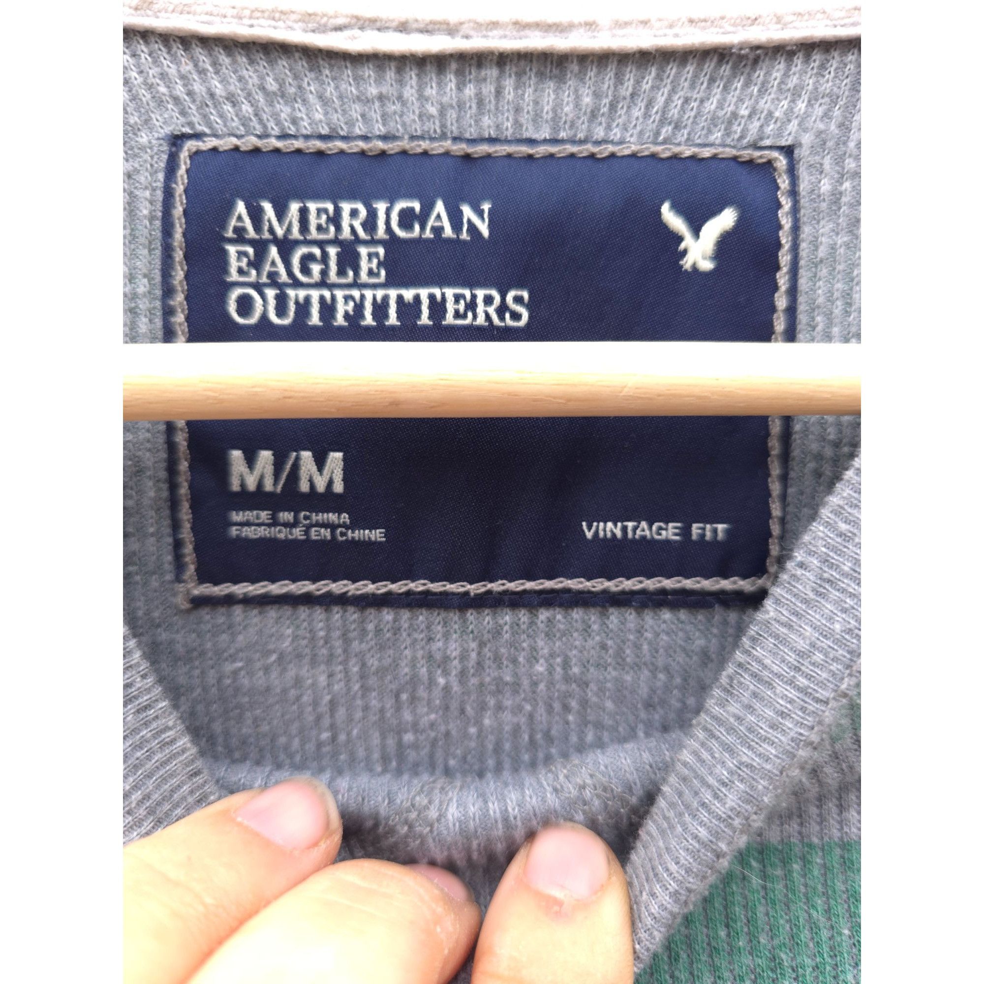American Eagle Outfitters American Eagle Outfitters Striped Vintage Fit Long Sleeve Sh Size US M / EU 48-50 / 2 - 2 Thumbnail
