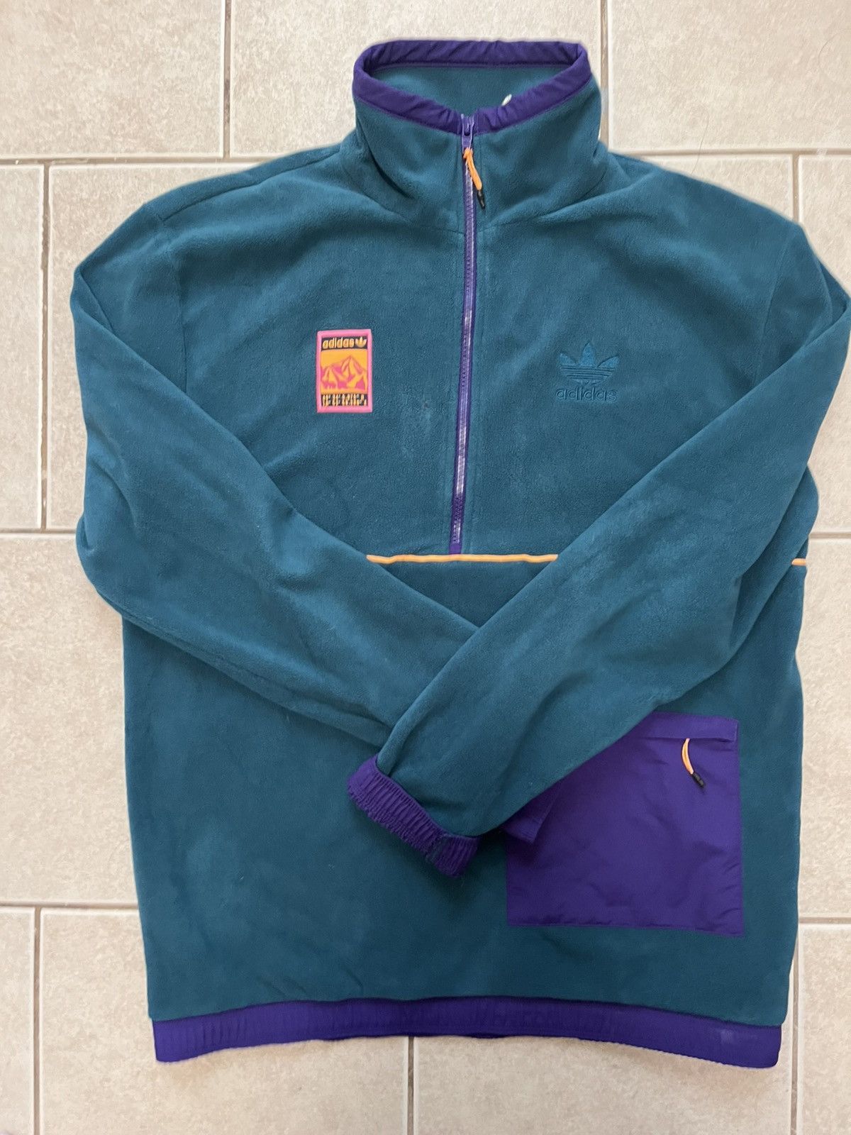 Adidas Turquoise adidas half zip Size US S / EU 44-46 / 1 - 1 Thumbnail