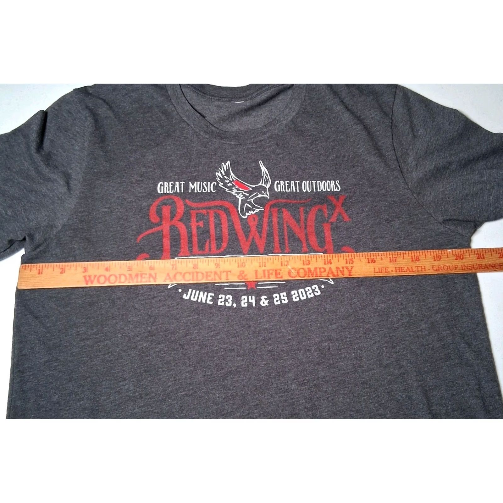 Red Wing VINTAGE Red Wing Roots Music Festival Shirt L Virginia 2023 Old Crow Sierra Ferrell Gray Mens Size US L / EU 52-54 / 3 - 4 Thumbnail