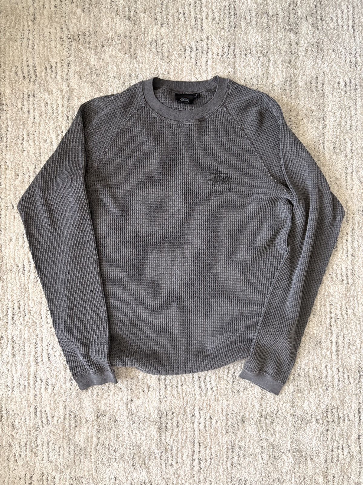 Stussy Stussy Longsleeve Thermal Washed Black Size US S / EU 44-46 / 1 - 1 Thumbnail