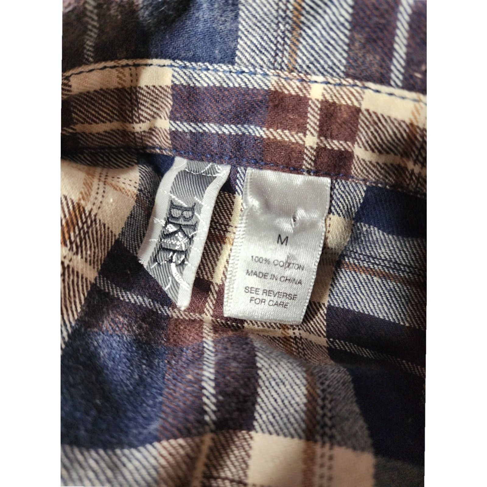 Vintage Buckle Plaid Flannel Shacket Womens M Brown Mid-Length Button Front Size M / US 6-8 / IT 42-44 - 5 Thumbnail