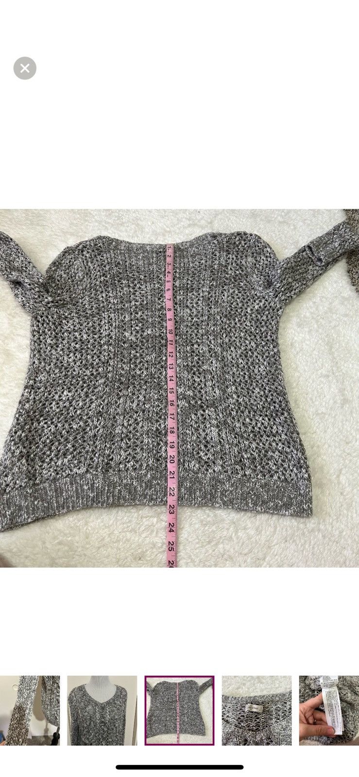 Abercrombie & Fitch Abercrombie and fitch XS grey open knit sweater Size XS / US 0-2 / IT 36-38 - 4 Thumbnail