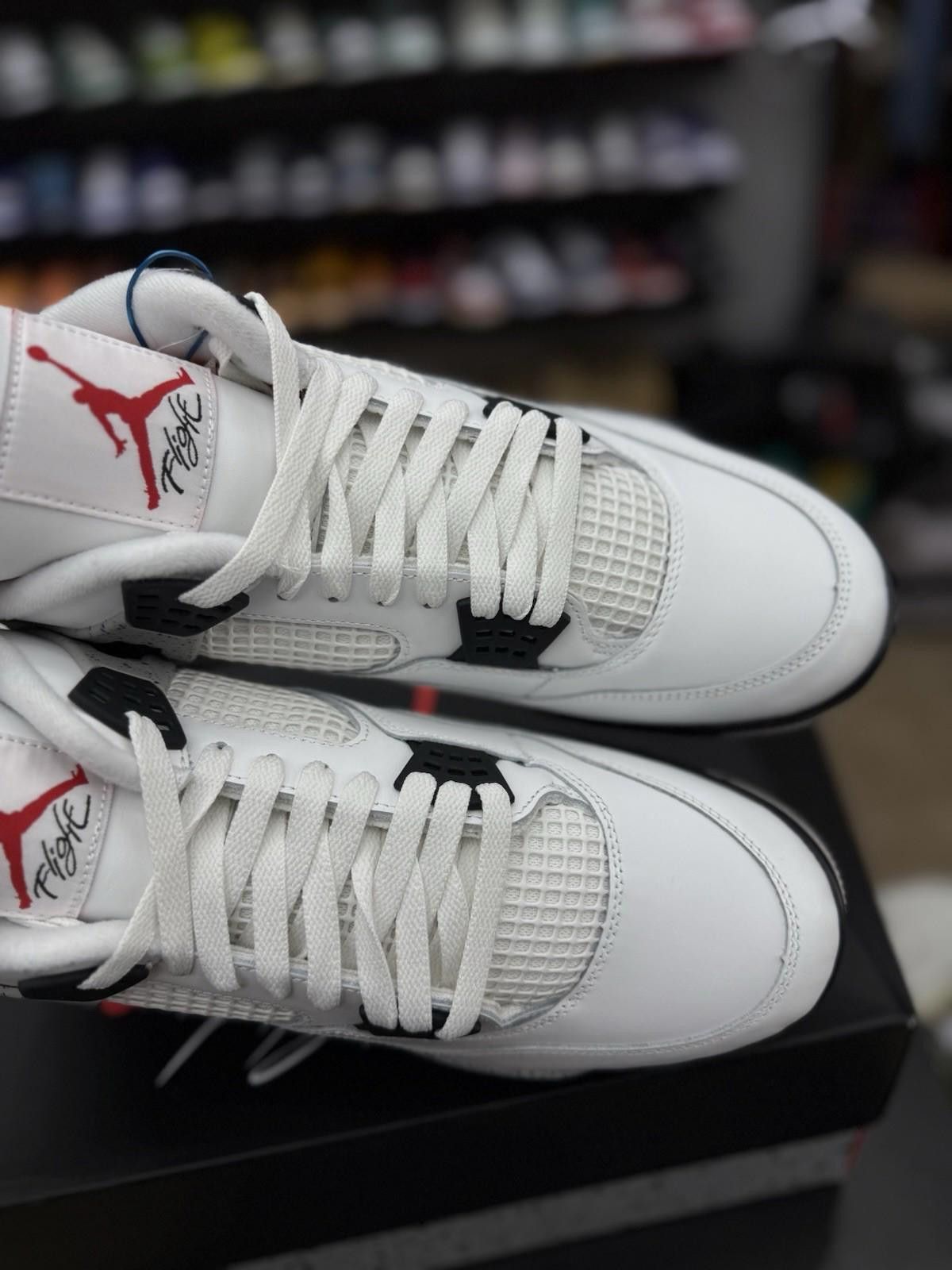 Nike Size 13 - Nike Air Jordan 4 Retro White Cement 2025 New Size US 13 / EU 46 - 10 Thumbnail