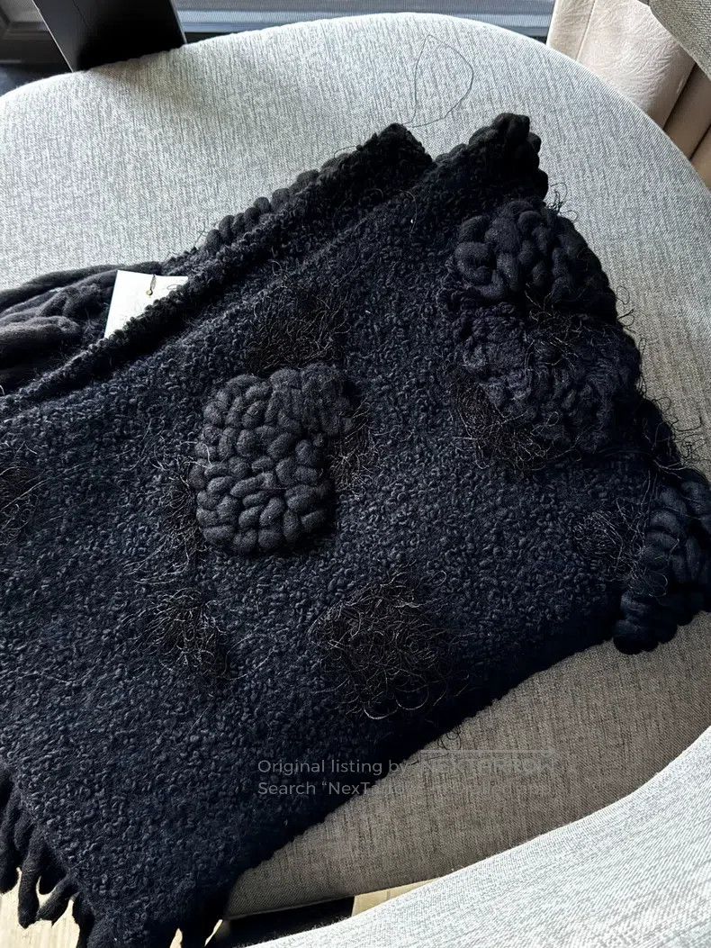 Dries Van Noten Dries Van Noten Floral Knitted Texture Scarf Size ONE SIZE - 2 Thumbnail