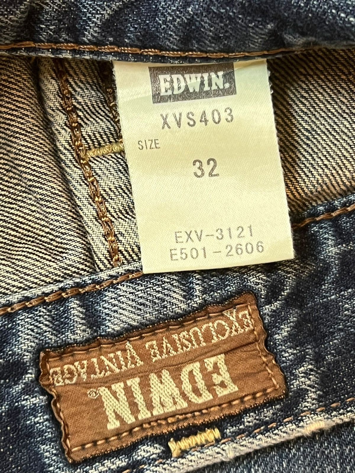 Edwin Loose Vintage Edwin 403 Japan - Black Distressed Denim Size US 34 / EU 50 - 12 Thumbnail
