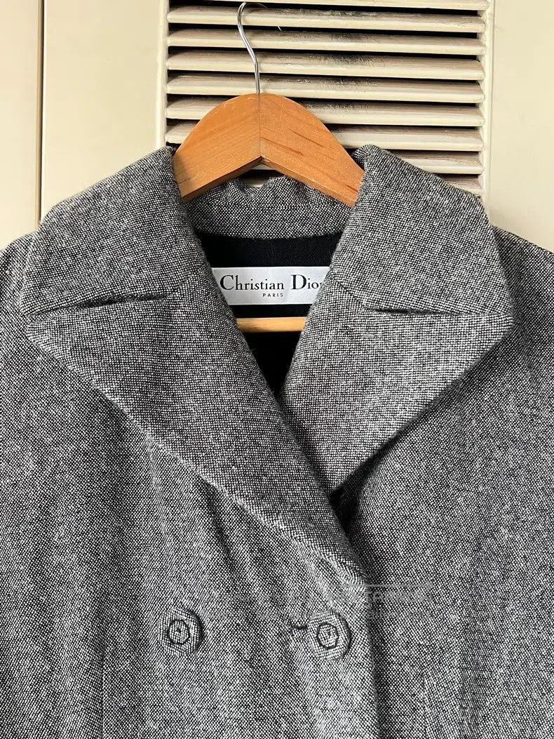 Dior Dior Gray long woollen coat Size XS / US 0-2 / IT 36-38 - 4 Thumbnail