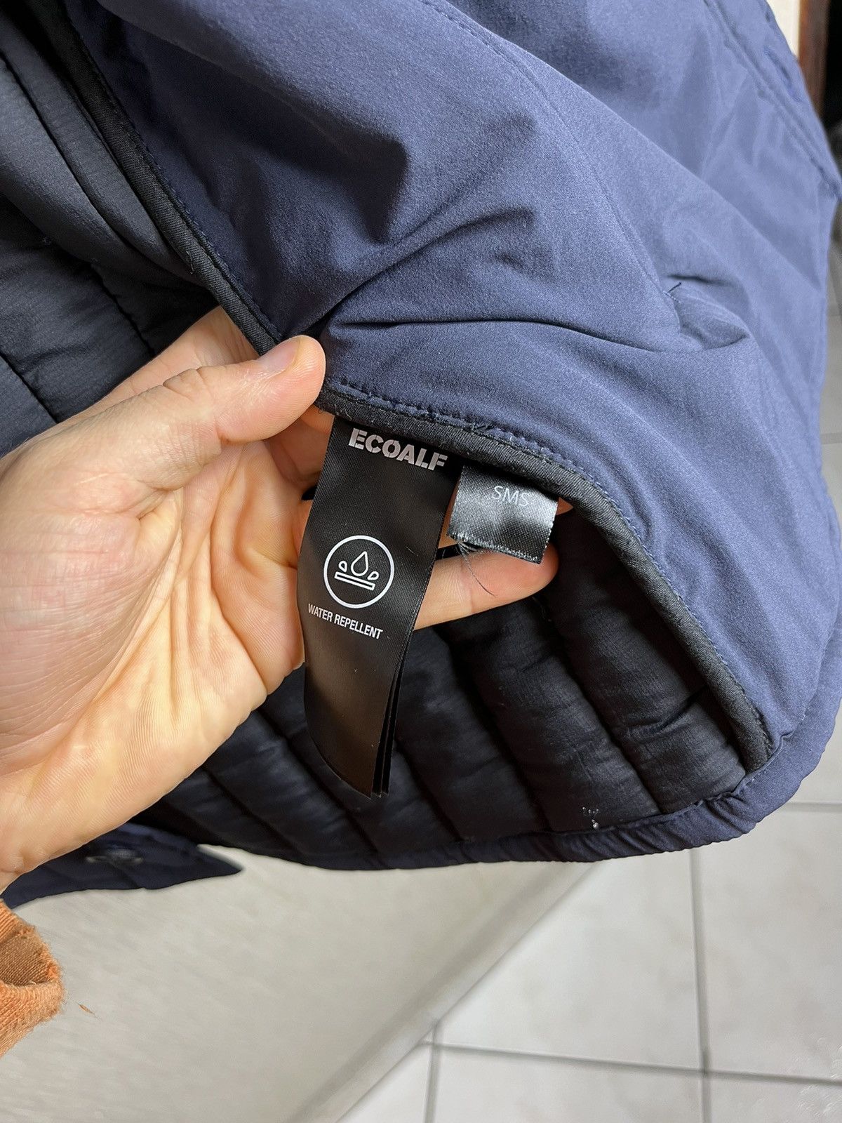 Designer × ECOALF Ecoalf light down jacket button navy puffer recycled nylon Size US M / EU 48-50 / 2 - 17 Thumbnail