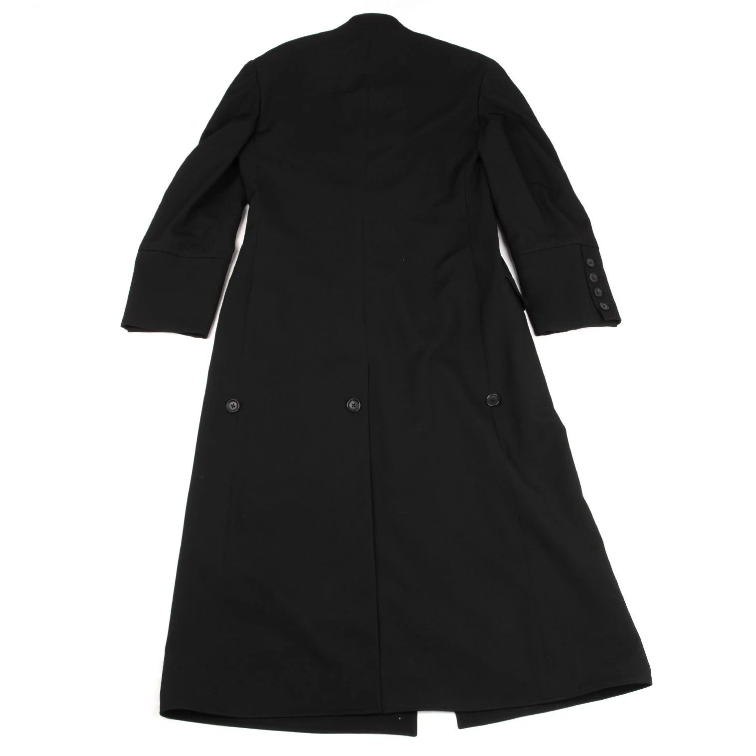 Yohji Yamamoto Yohji Yamamoto Wool Gabardine Long Jacket Black Size US M / EU 48-50 / 2 - 12 Thumbnail