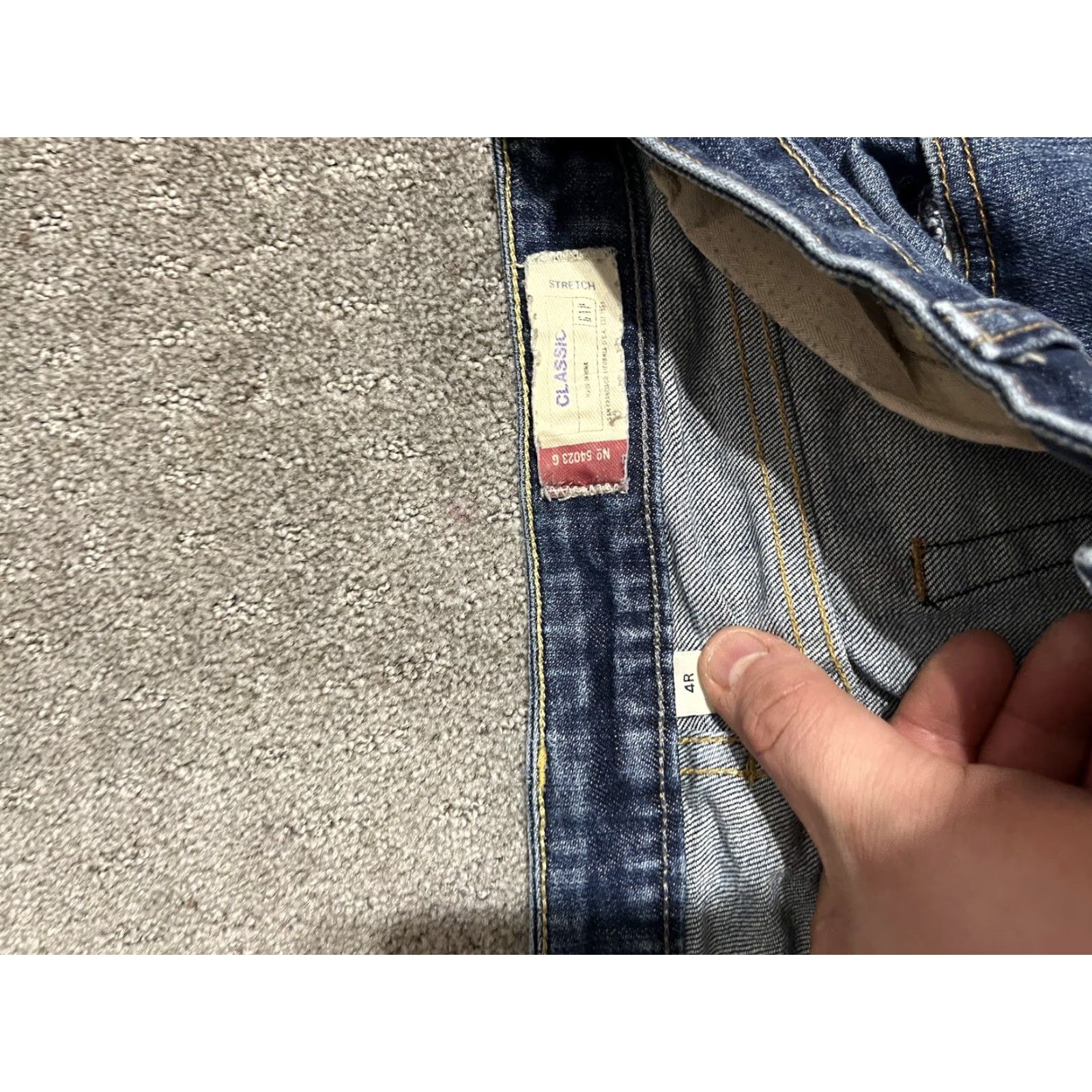 Gap GAP Classic Fit Mid Rise Women's 4 Jeans Light Blue Denim Regular 27 Blue 5-Pocket Pockets Straight Model Classic Straight Mid Rise Womens Jeans Size 27" / US 4 / IT 40 - 5 Thumbnail