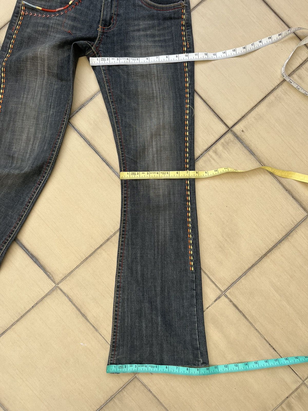Vintage Vintage Maxa Japan Embroidery Fade Black Bootcut Jeans Size US 29 - 4 Thumbnail