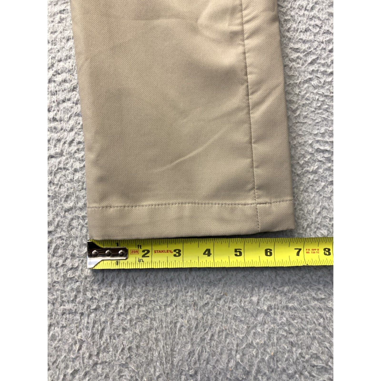 Banana Republic BANANA REPUBLIC HICKING - PANTS - Men - Slim Fit 33x32 - Tan - Golf/Khaki Solid Flat Front Zip Pockets - 131-24 Size US 33 - 6 Thumbnail