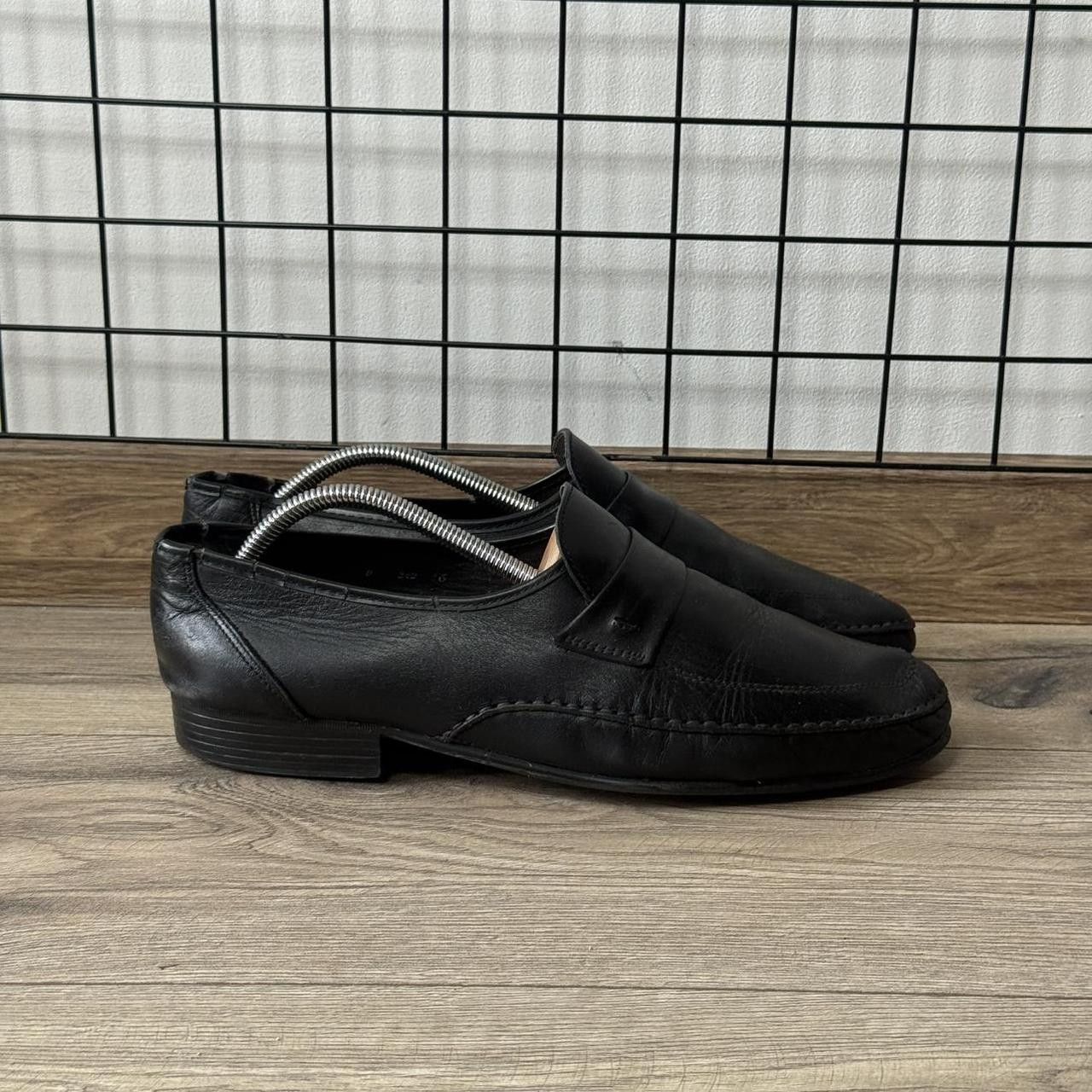 Vintage Loafers Black Leather Vintage 90s Size US 12.5 / EU 45-46 - 1 Thumbnail