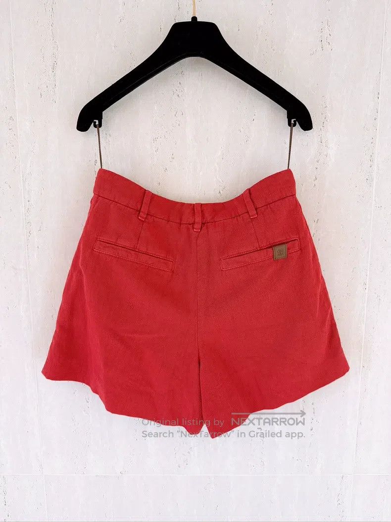 Brunello Cucinelli Brunello Cucinelli Red cotton linen shorts Size 25" / US 0 / IT 36 - 2 Thumbnail