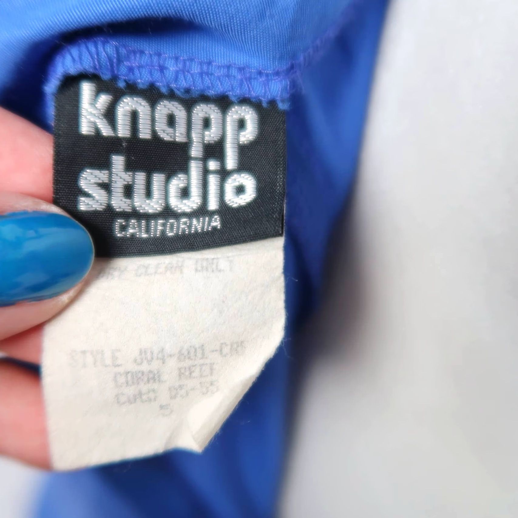Vintage VINTAGE 80s cerulean blue wrap front midi party dress 5 Size S / US 4 / IT 40 - 6 Thumbnail