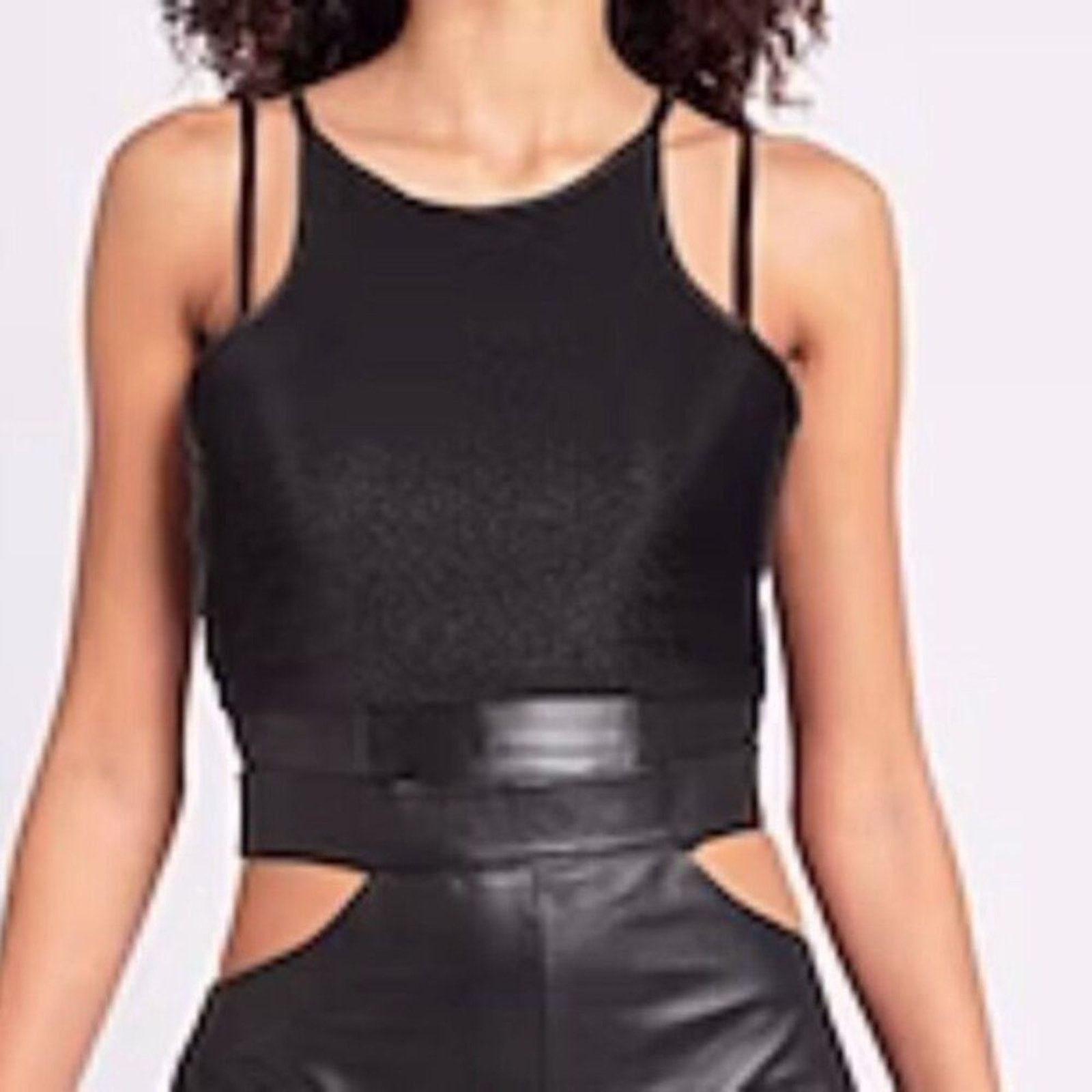 Beach Riot Beach Riot Glitter Anna Tank Sports Bra Black Glitter Size M / US 6-8 / IT 42-44 - 1 Thumbnail