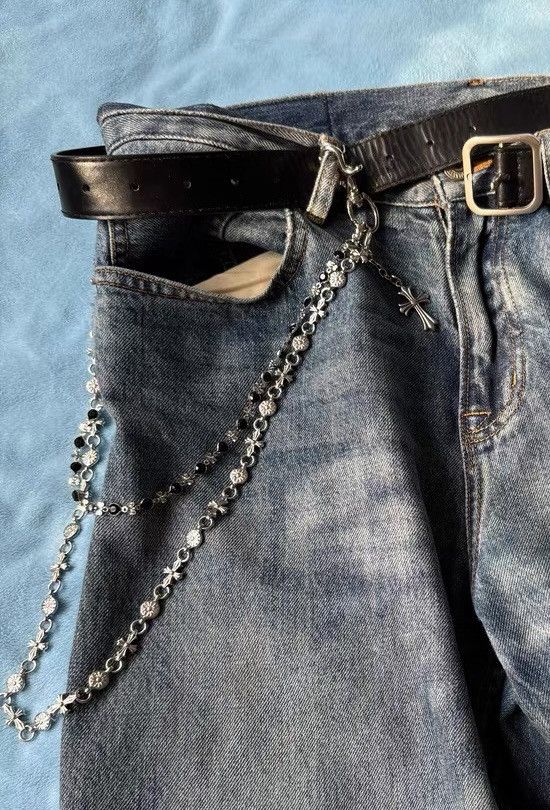 Jewelry Retro streetwear punk cross double layer pocket wallet chain Size ONE SIZE - 6 Thumbnail