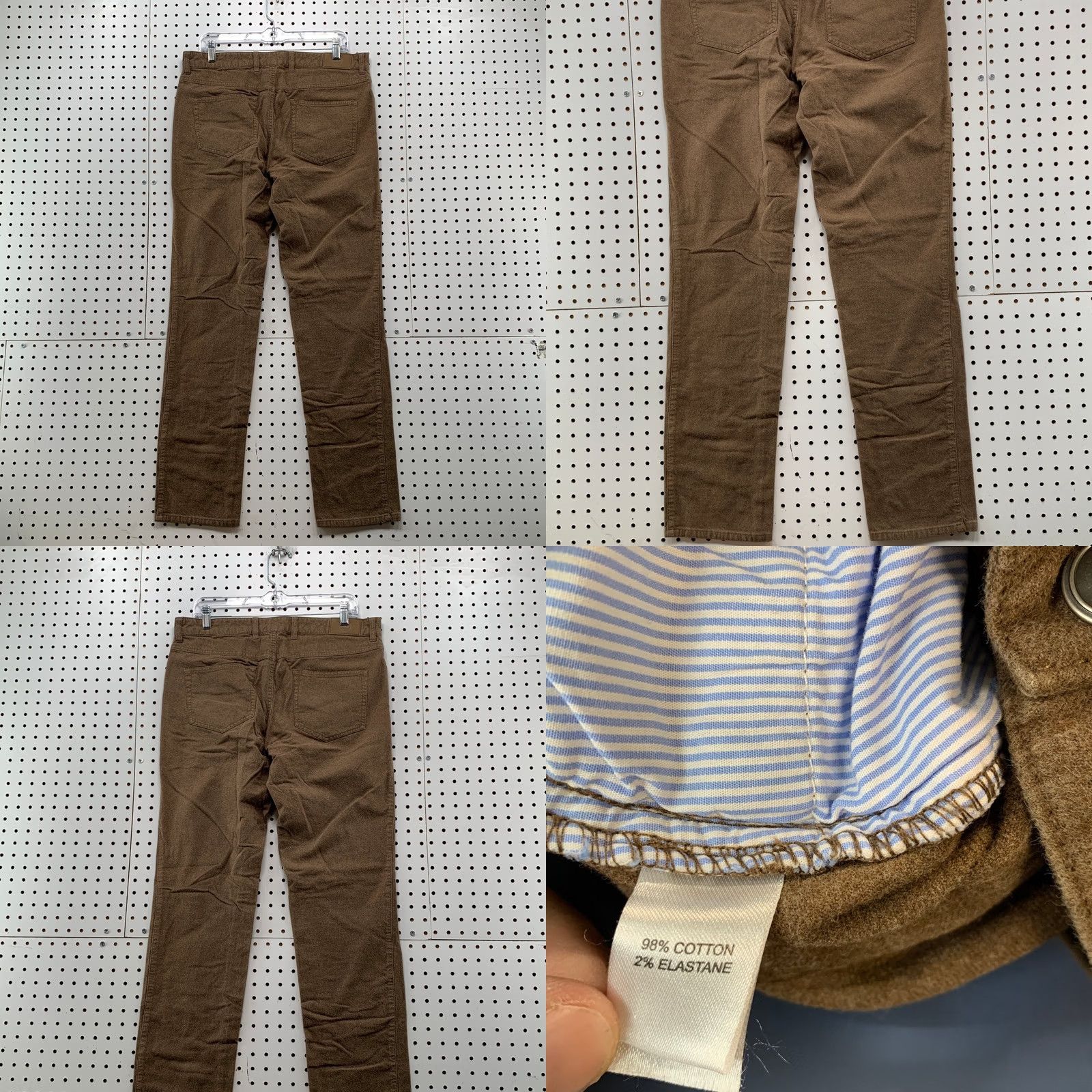 Peter Millar Peter Millar Flannel Chino Pants Mens 34x32 Brown Slim Business Work School Pennant Brown Chino Pants Mens 34x32 Slim Casual Business Womens? Size US 34 / EU 50 - 8 Thumbnail