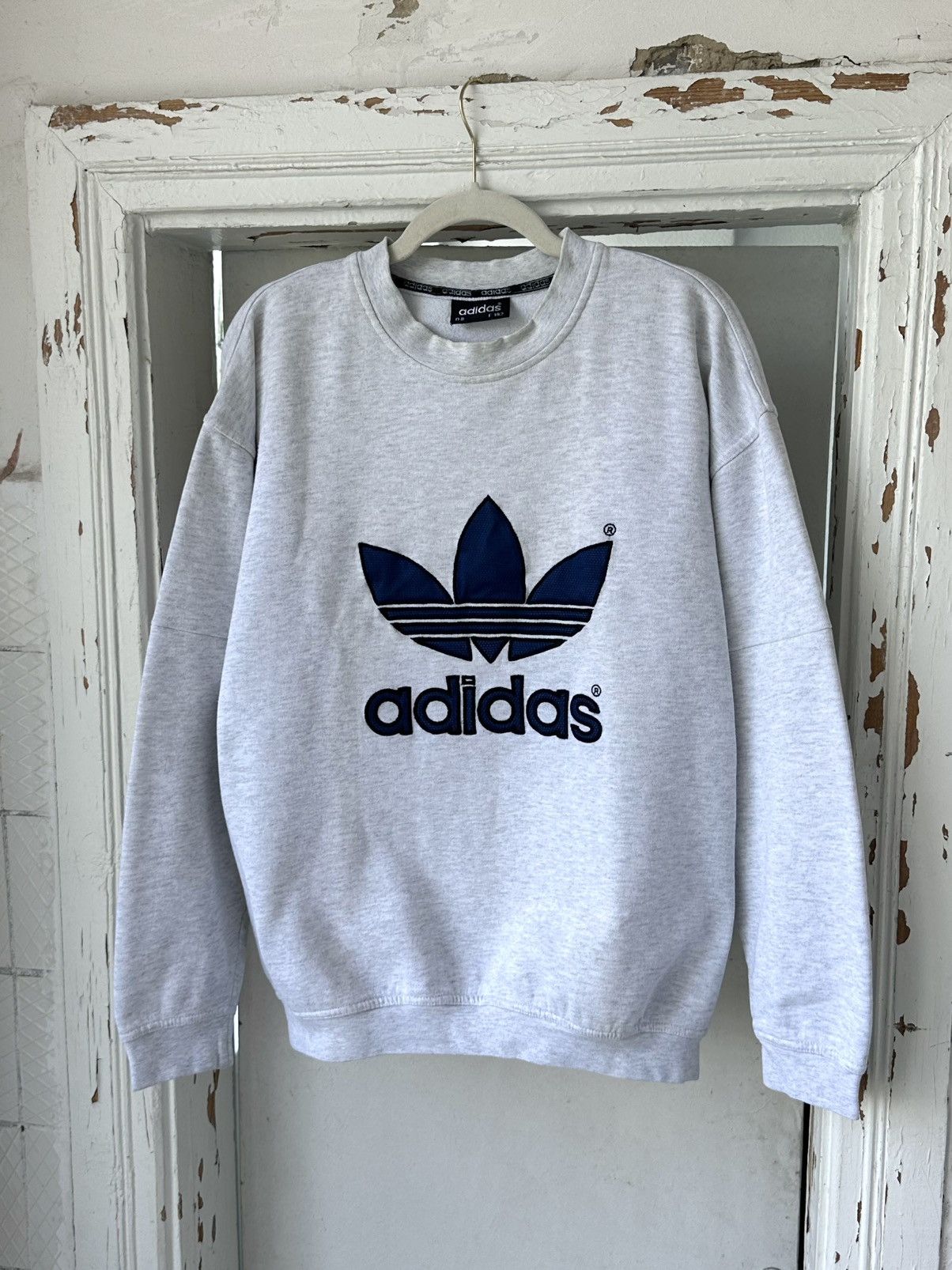 Adidas Y2K Vintage Adidas Grey Sweatshirt Size US L / EU 52-54 / 3 - 1 Thumbnail
