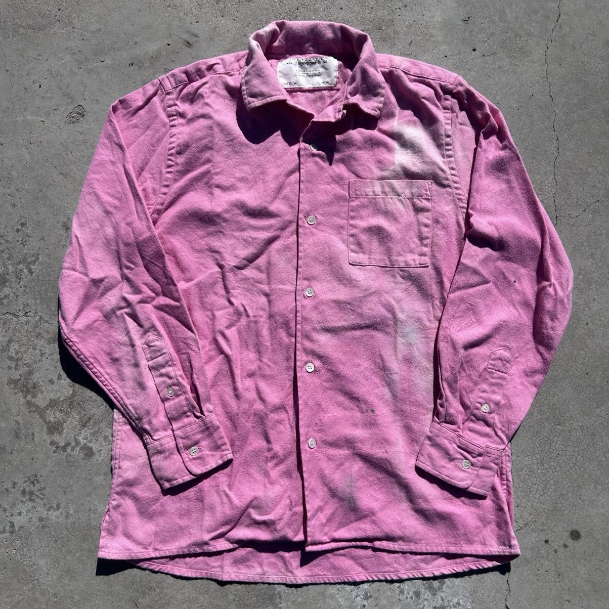 Other Reception Garment-Dyed Pink Overshirt w/ Embroidery Size US M / EU 48-50 / 2 - 1 Thumbnail