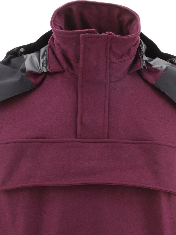 o1mle0125 Titanus Wool Smock Jacket in Smock Red